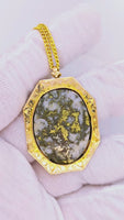 10K Gold Quartz Specimen Pendant