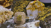 14K Gold in Quartz & Diamond Accent Ring